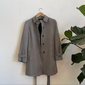 Jones New York print trench coat